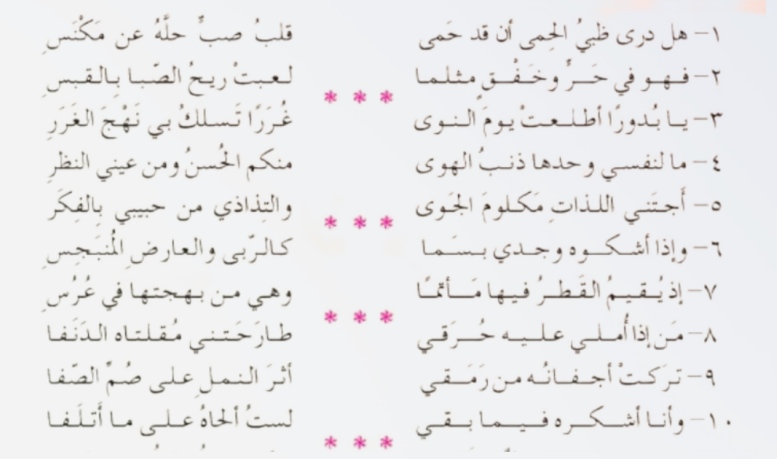 هل دري ظبي الحمى أن قد حمى